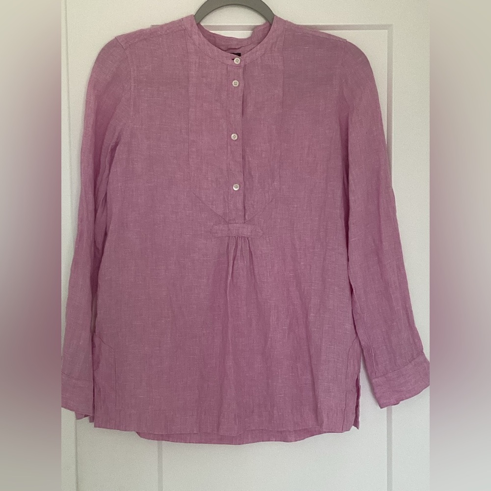 J. Crew Pink Linen shirt from the Baird McNutt Collection size 4